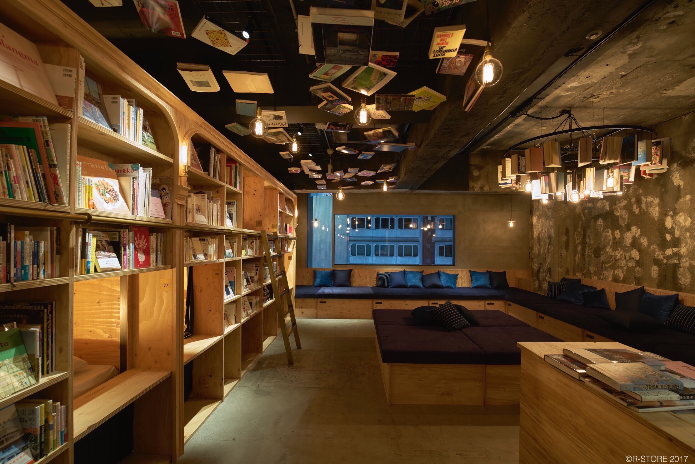 A Japanese manga hostel that looks like a comic book store