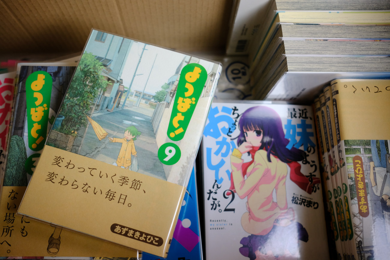 Let's stay home and sort through a box full of manga