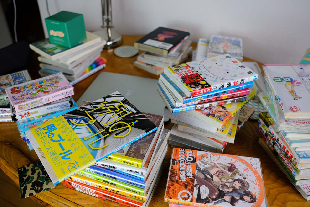 Let's stay home and sort through a box full of manga